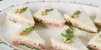 Ham Tea Sandwiches with Pine Nut Spread