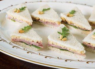 Ham Tea Sandwiches with Pine Nut Spread