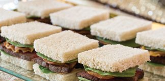 Beef and Spinach Sourdough Tea Sandwiches