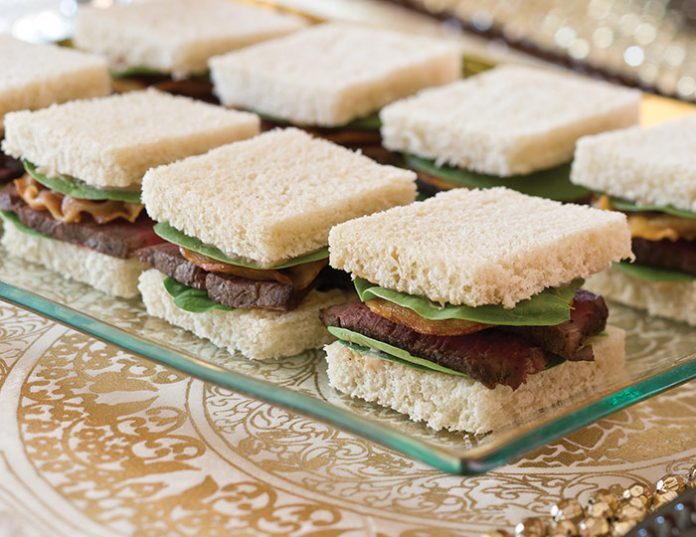 Beef and Spinach Sourdough Tea Sandwiches