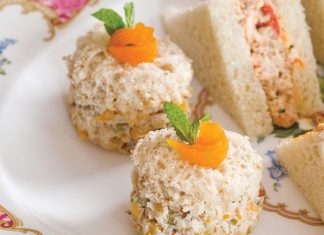 Apricot, Olive, and Pecan Tea Sandwiches