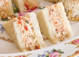 Prosciutto Chicken Salad Tea Sandwiches