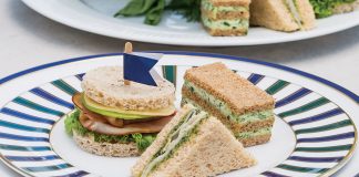 Turkey-Pesto Sandwiches Herbed Cheese Triple-Stack Sandwiches