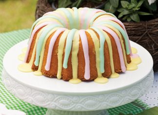 Striped Vanilla Bundt Cake 
