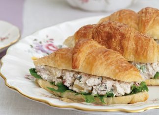 Pineapple-Basil Chicken Salad Croissants