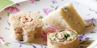 White Pimiento Cheese Flower Sandwiches - TeaTime Magazine