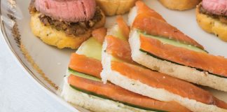 Smoked Salmon–Cucumber Canapés