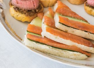 Smoked Salmon–Cucumber Canapés