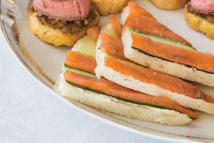 Smoked Salmon–Cucumber Canapés