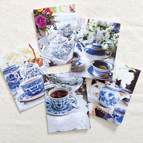 Blue and White Treasures TeaTime Note Card Bundle