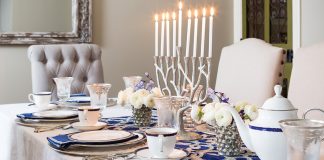 Taking Tea Around the Menorah