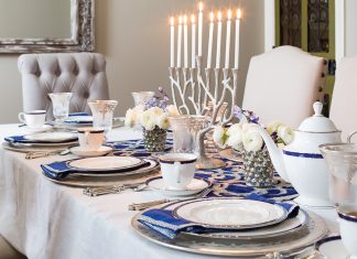 Taking Tea Around the Menorah