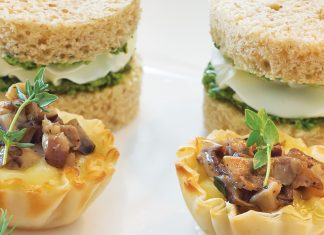 Mushroom Brie Phyllo Cups