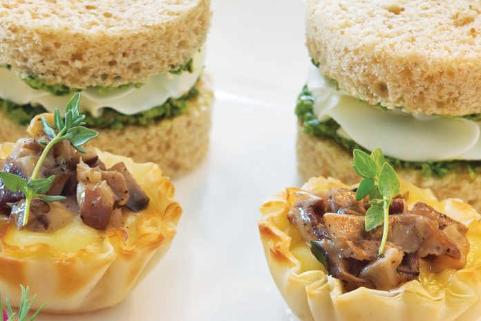 Mushroom Brie Phyllo Cups