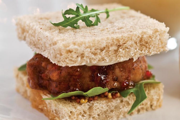 Red Pepper Jelly–Glazed Pork Tea Sandwiches