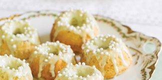 Matcha-Almond Mini Bundt Cakes