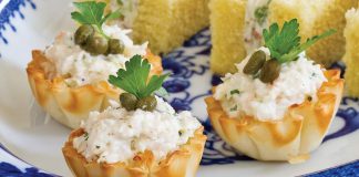 Lemon-Caper Shrimp Salad Canapes