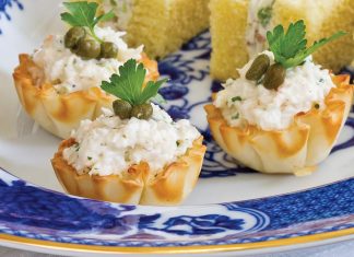Lemon-Caper Shrimp Salad Canapes