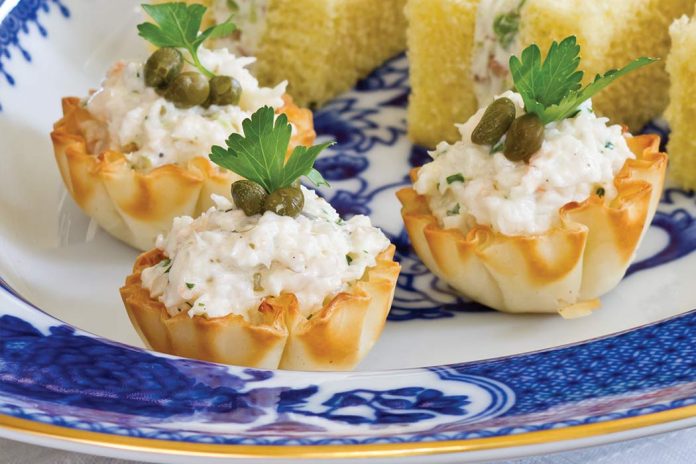 Lemon-Caper Shrimp Salad Canapes