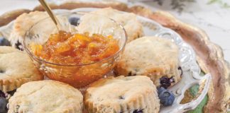 Goat Cheese, Blueberry, and Herbes de Provence Scones