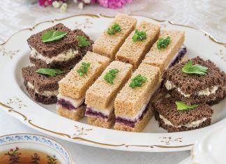 Chicken and Black Raspberry Tea Sandwiches