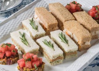 Olive-Goat Cheese Tea Sandwiches