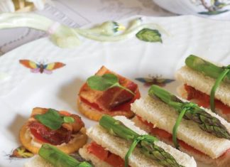 Salmon-Asparagus Tea Sandwiches