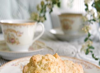 White Chocolate-Macadamia Drop Scones