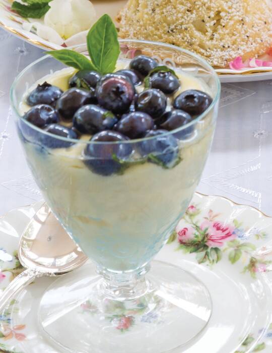 Blueberry-Basil Creamy Parfaits