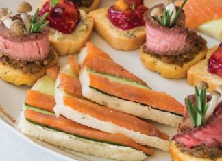 Smoked Salmon–Cucumber Canapés