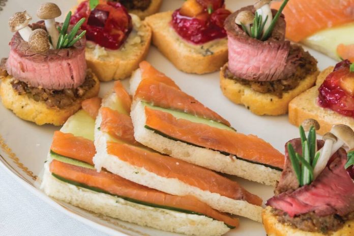 Smoked Salmon–Cucumber Canapés