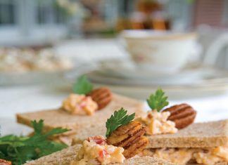 Spicy Pecan–Pimiento Cheese Tea Sandwiches