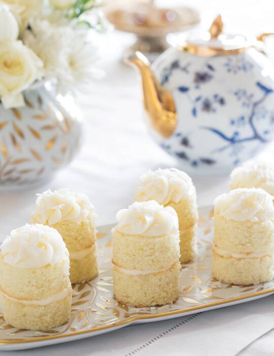 Mascarpone-Filled Coconut Cakes with Lemon Buttercream