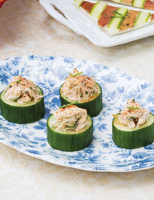 Cucumber-Crab Canapés