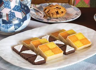 Lemon-Orange Battenberg Cake