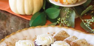 Mini Gingerbread Cupcakes with Lemon-Cream Cheese Frosting