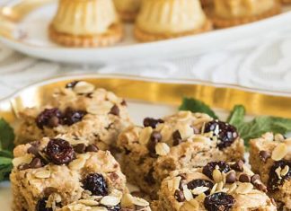 Almond, Cranberry & Chocolate Oat Squares