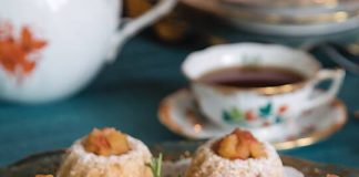 Ginger Cakes with Rosy Apple Compote
