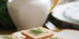 Salmon Salad Tea Sandwiches