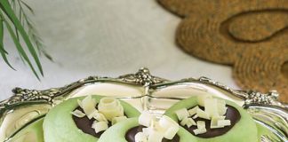 Chocolate Ganache-Filled Mint Thumbprint Cookies