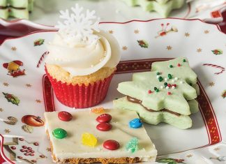 Chocolate-Filled Christmas Tree Cookies