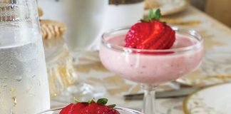 Strawberry Panna Cottas