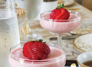 Strawberry Panna Cottas