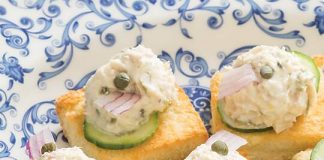 Tuna on Challah Toasts