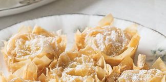 White Tea Phyllo Rose Pastries
