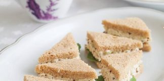 Mustard Chicken Salad Tea Sandwiches
