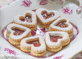 Rose Hip Linzer Cookies