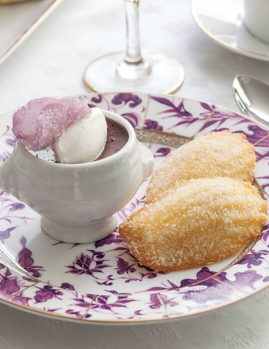 Rosy Bittersweet Chocolate Pots de Crème