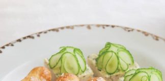 Tarragon & Cucumber Flower Canapés