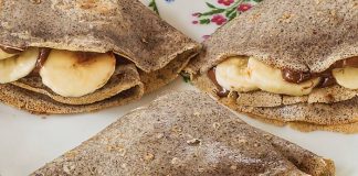 Buckwheat Cloches with Bananas & Chocolate-Hazelnut Spread